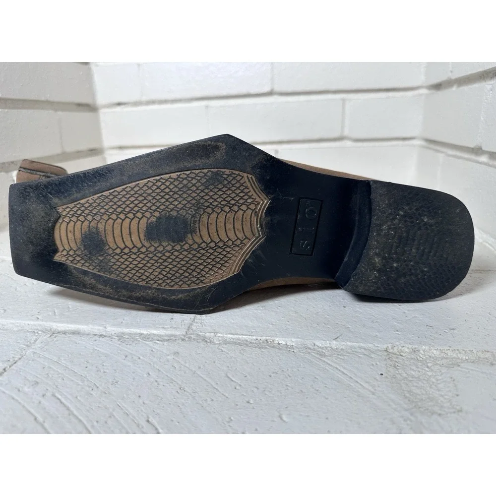 SIO Brown Two Tone Reptile Print Shoes Square Toe Oxford Size 10 P6096BRW